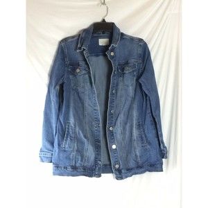 Stitch Fix Women’s Denim Jacket Magnolia Grace Button Up Long SLV Sz M Preowned